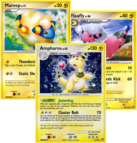 Combo Diamante e Pérola: Ampharos